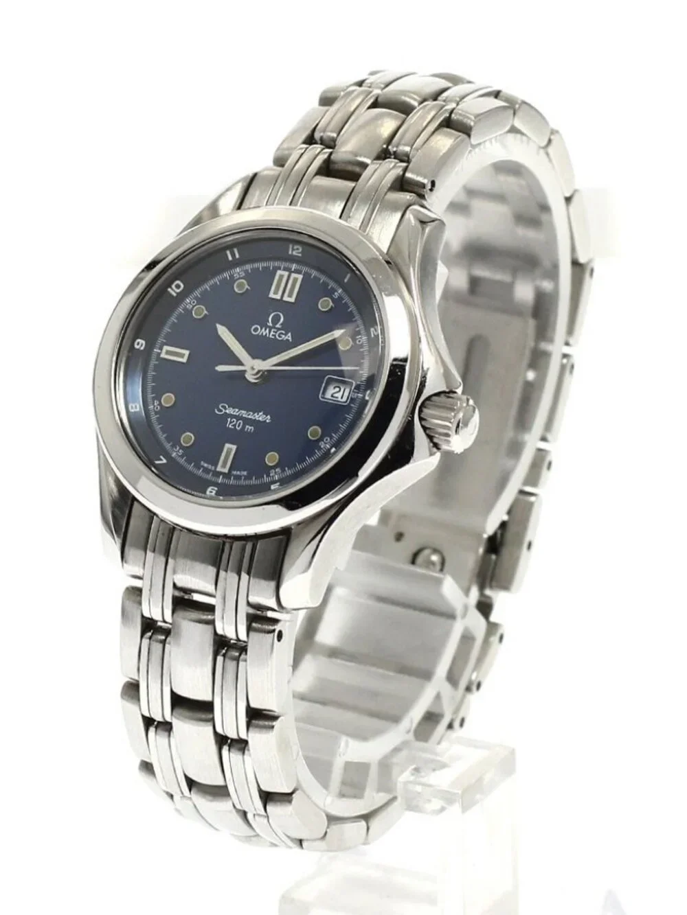 OMEGA Seamaster120 2571.80 Date blue Dial Quartz Ladies Watch_920194